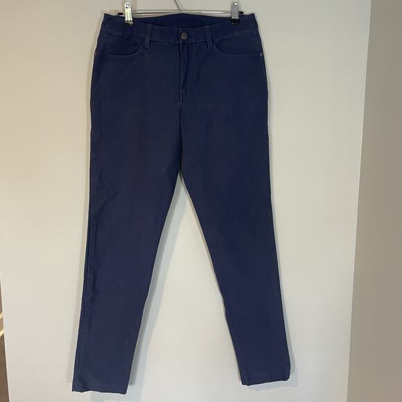 Lululemon ABC Slim Fit 5 Pocket Warpstreme Pants Men's 31x32 Blue Golf Office - Picture 1 of 10